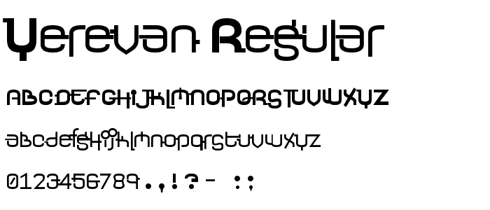 Yerevan Regular font